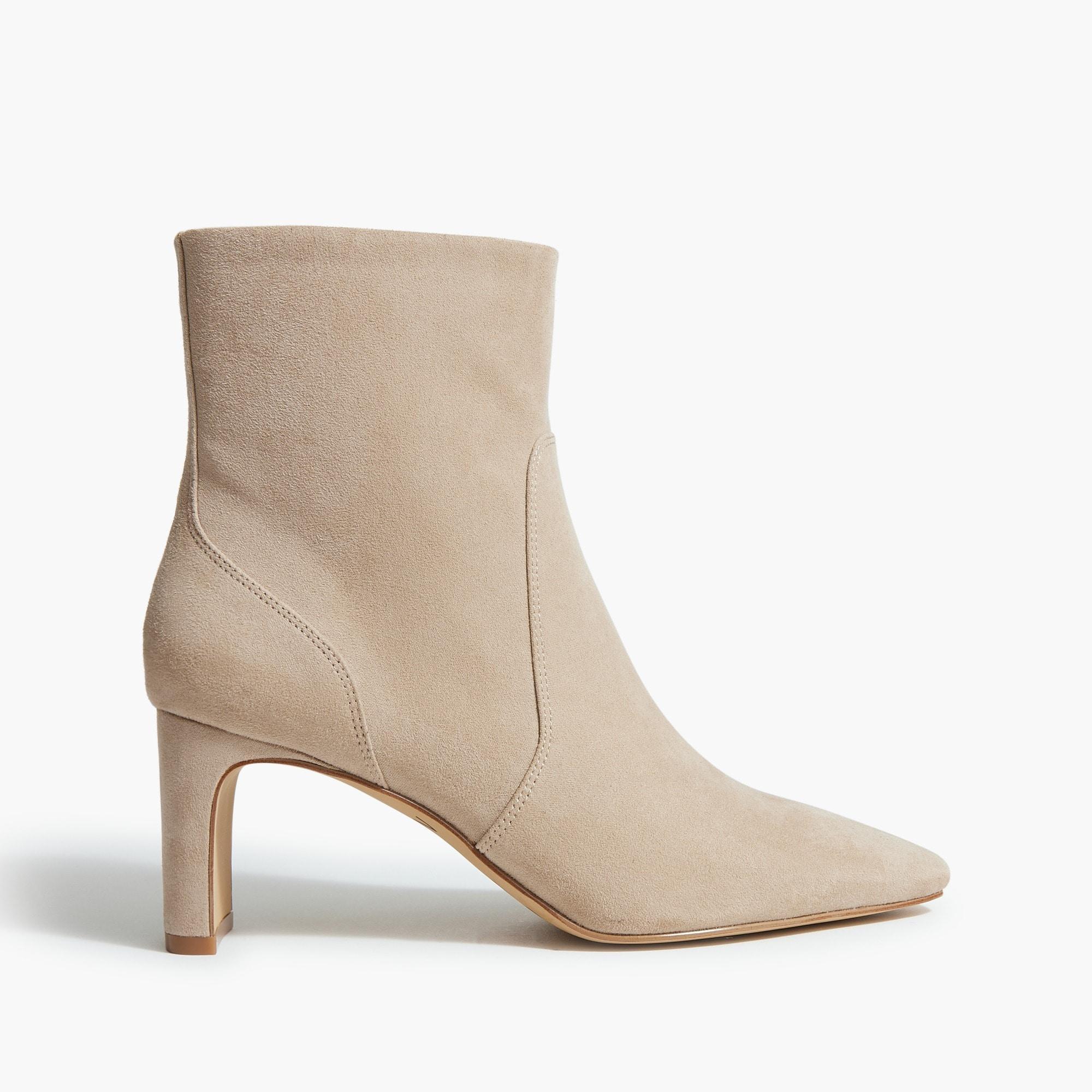 Sueded heeled booties Product Image