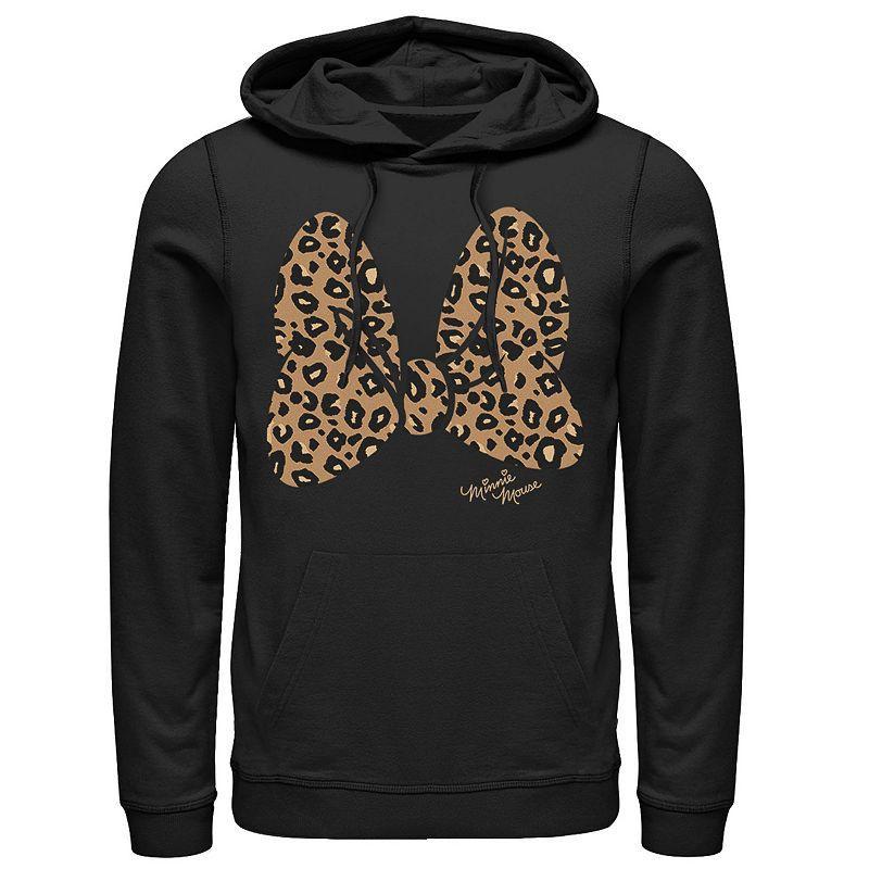 Disneys Minnie Mouse Mens Leopard Print Bow Hoodie Product Image