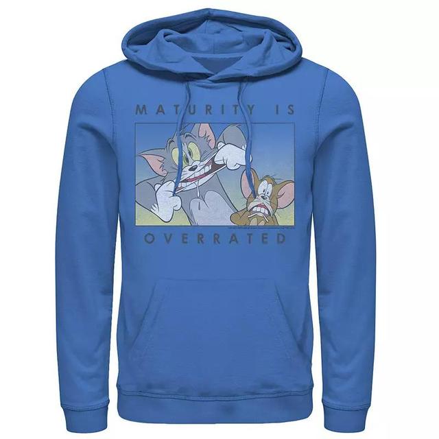 Mens Tom And Jerry Maturity Is Overrated Goofy Portrait Panel Hoodie Product Image