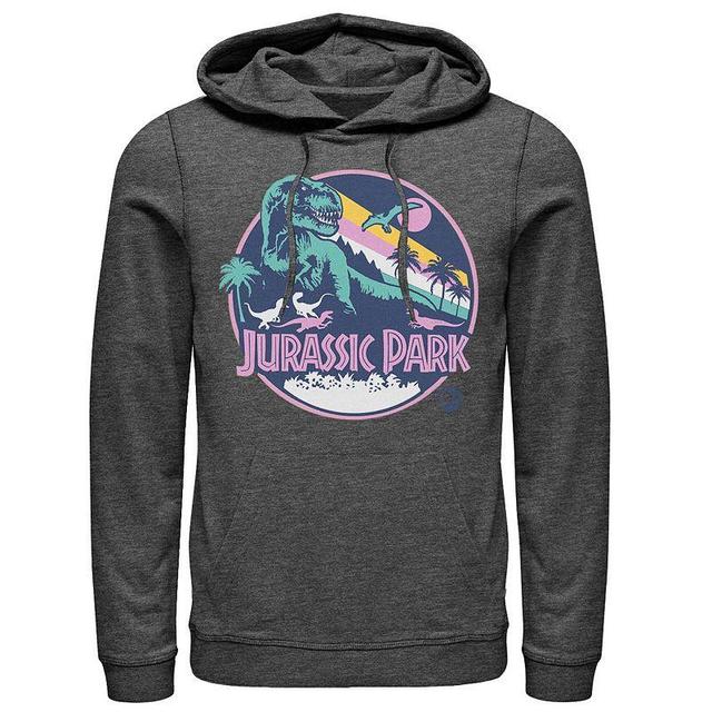 Mens Jurassic Park Retro Rex Scene Hoodie Blue Product Image