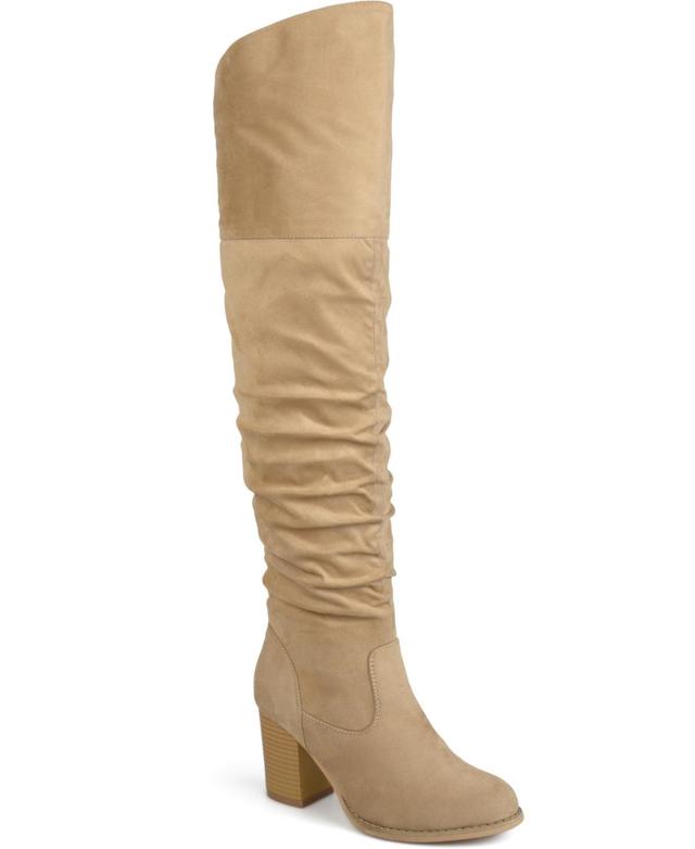 Journee Collection Womens Kaison Stacked Heel Over The Knee Boots Product Image