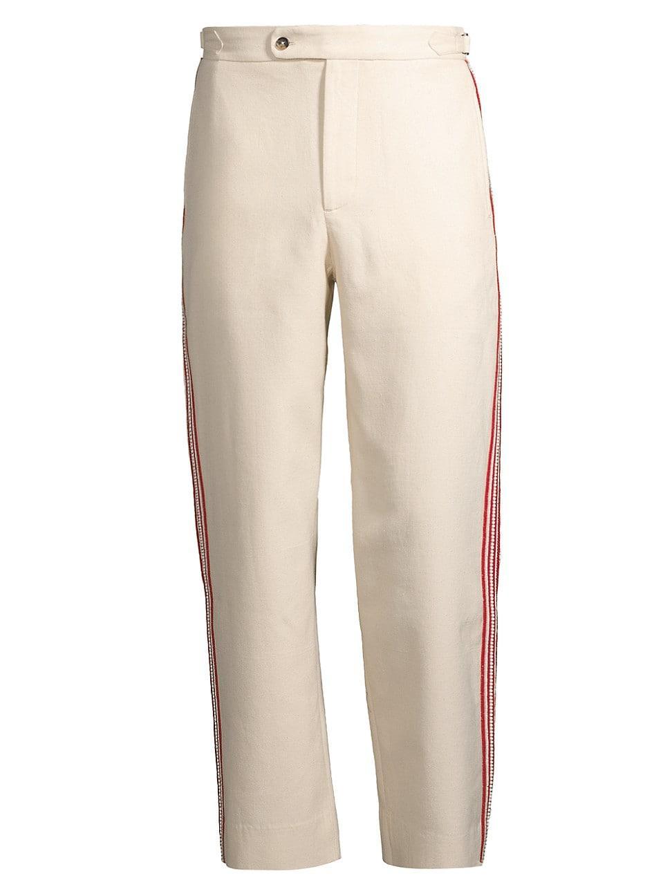 Mens Beaded Straight-Leg Trousers Product Image