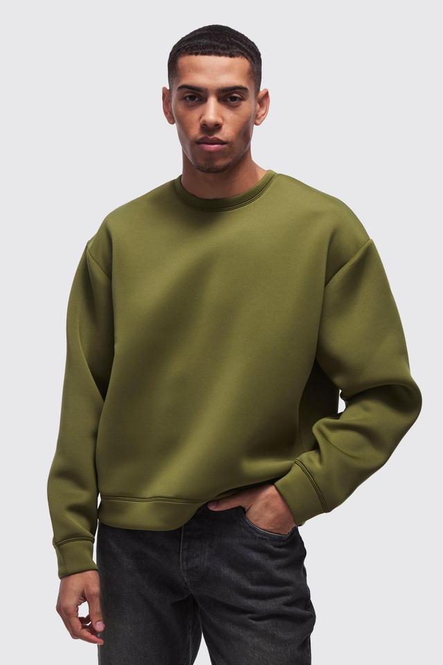 Oversized Boxy Bonded Scuba Sweatshirt | boohooMAN USA Product Image