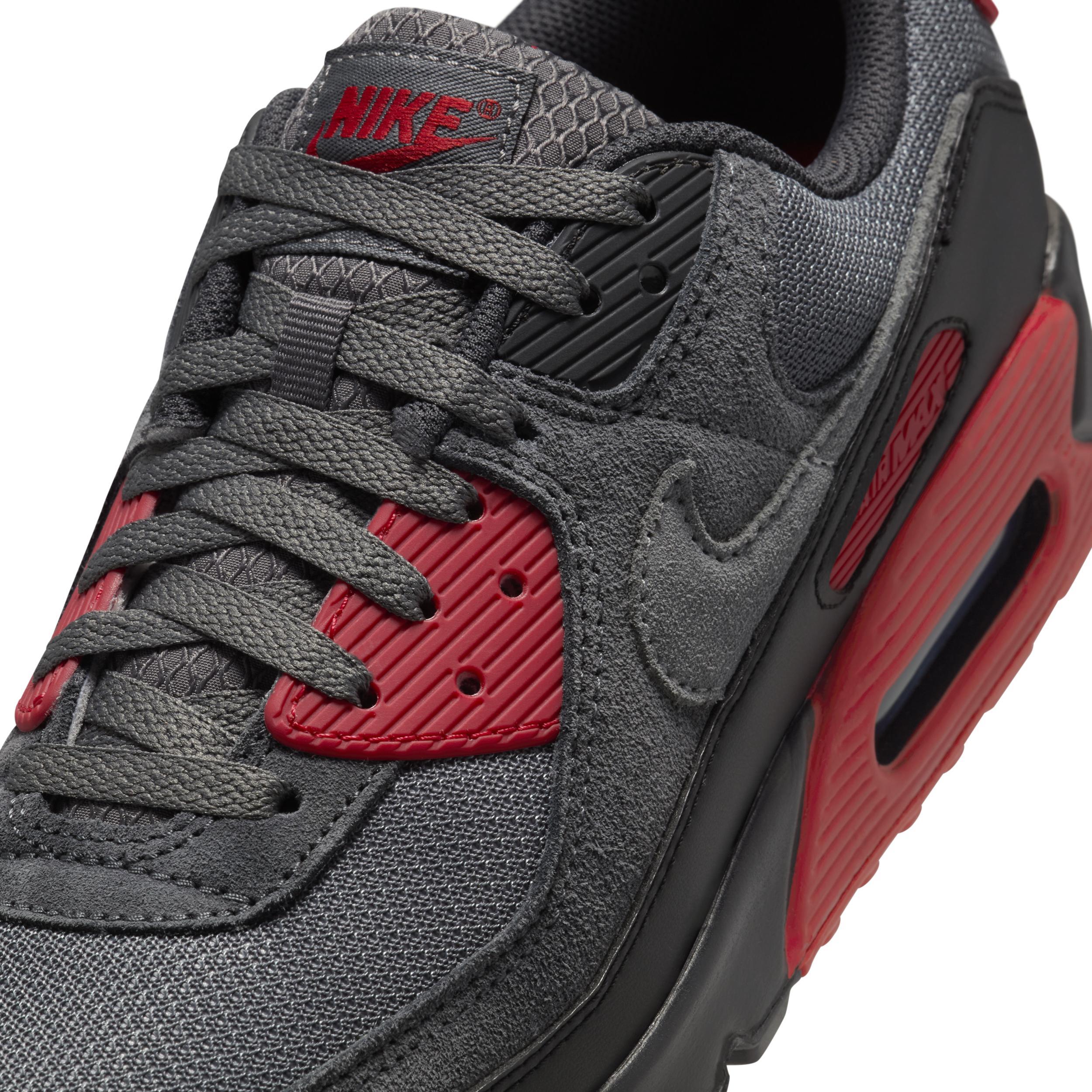 Nike Mens Nike Air Max 90 - Mens Running Shoes Black/Iron Grey/Smoke Grey Product Image