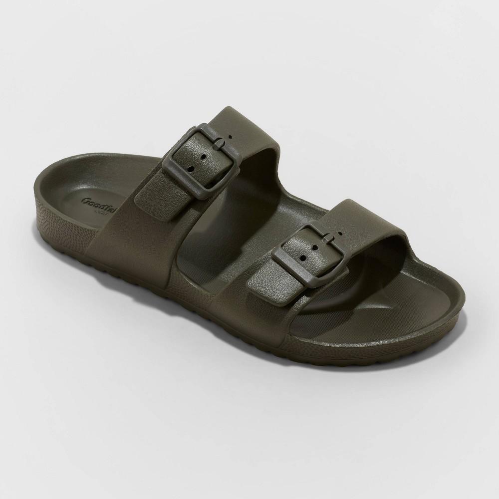 Mens Carson Two Band Slide Sandals - Goodfellow & Co Olive 13 Product Image