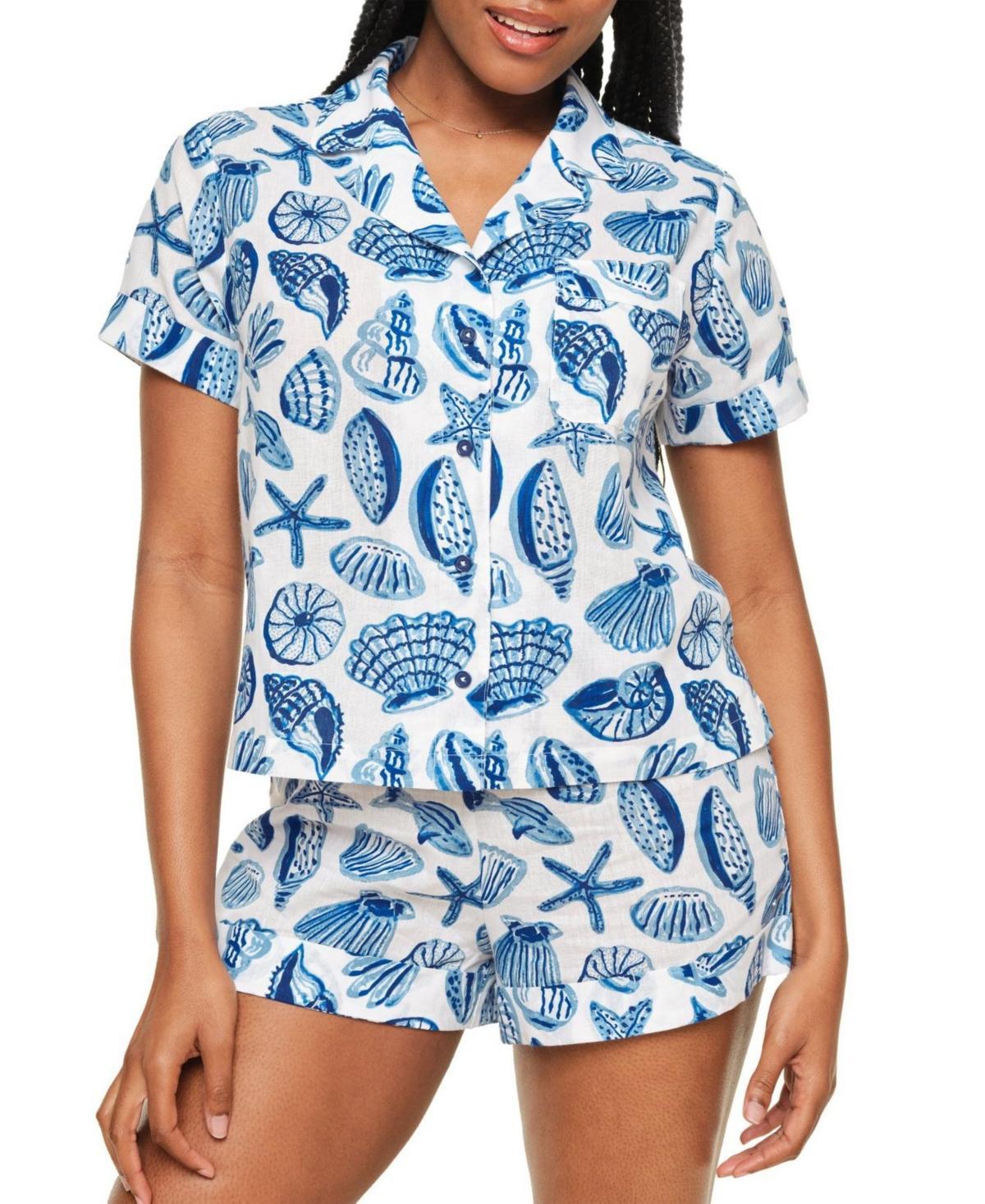 Women's Lucero Short Sleeve Top & Shorts Pajama Set Product Image