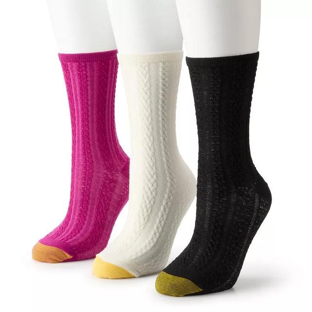 Womens GOLDTOE 3-Pack Crew Socks Product Image