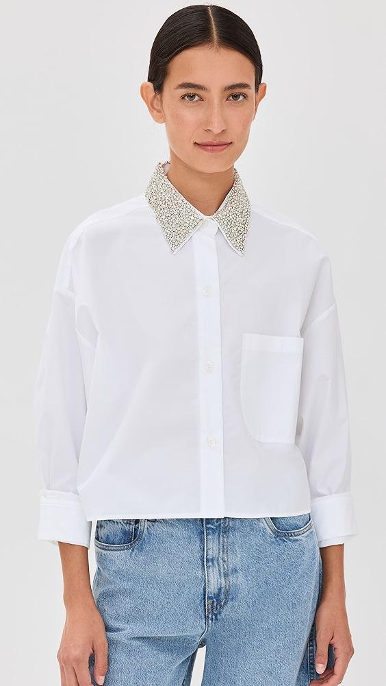 TWP Soon to be Ex Shirt with Crystal Collar | Shopbop Product Image