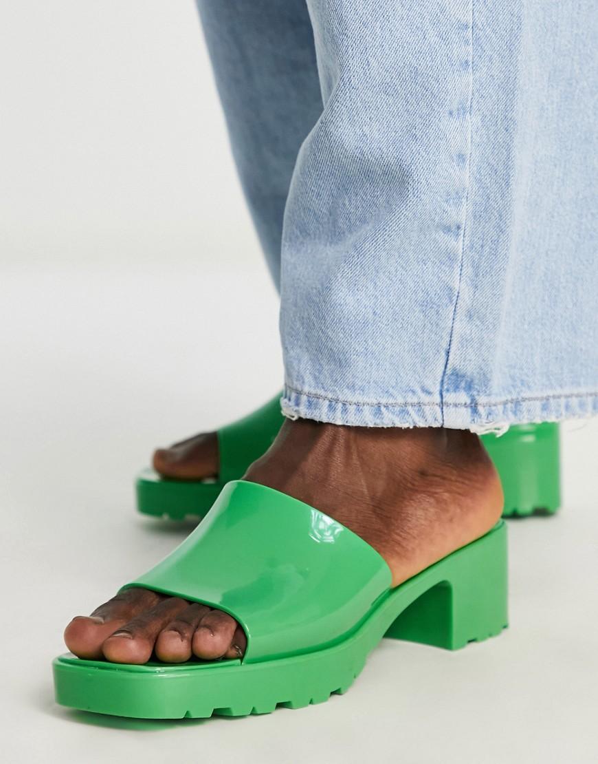 ASOS DESIGN heeled jelly mules Product Image