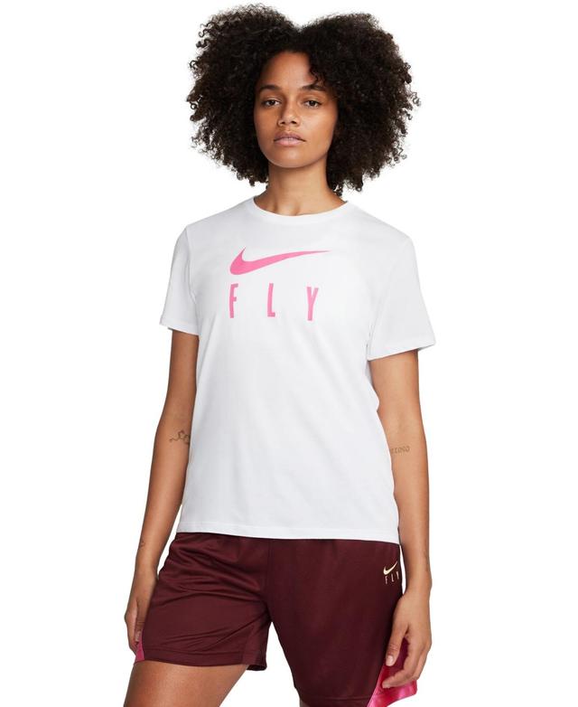 Nike Womens Swoosh Fly Dri-fit Crewneck Graphic T-Shirt Product Image