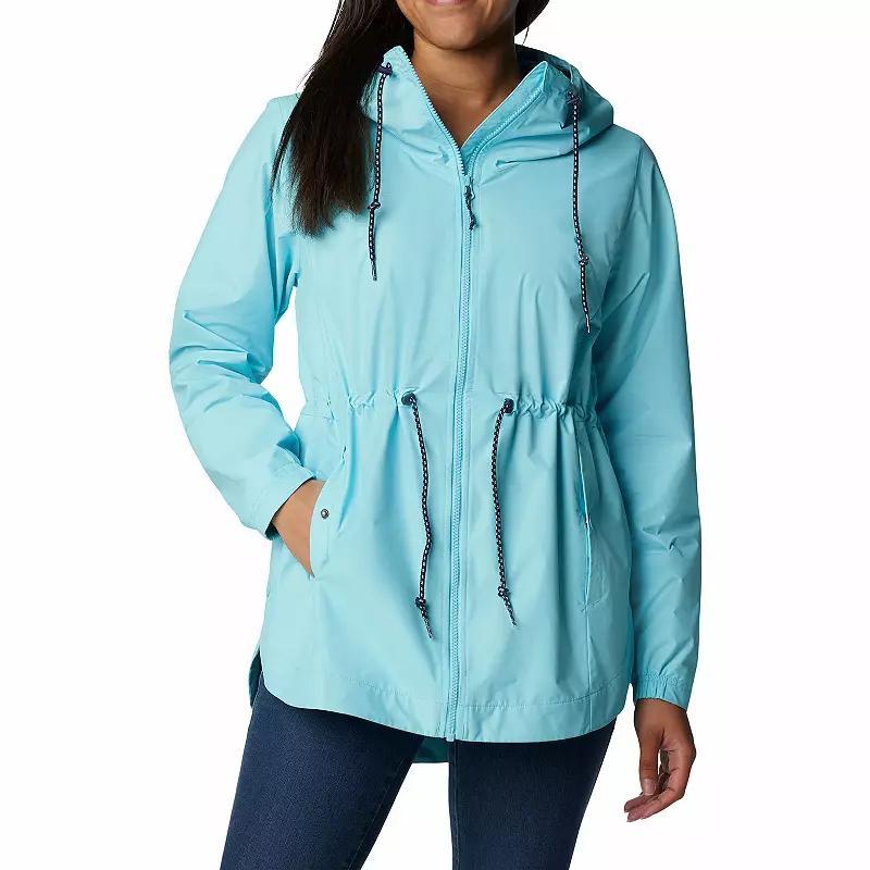 Womens Columbia Lillian Ridge Hooded Waterproof Shell Jacket, Size: XL, Lt Purple Product Image