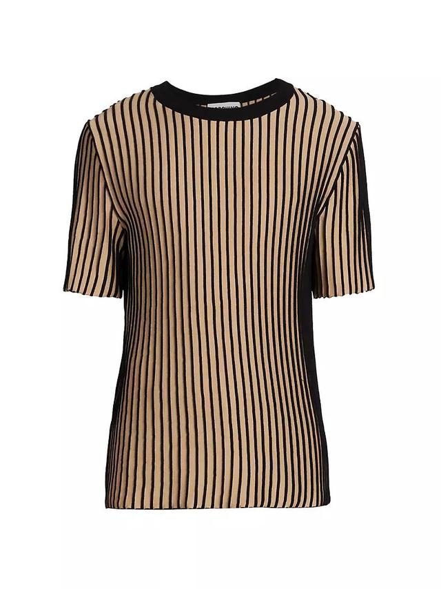 Striped Knit T-Shirt Product Image