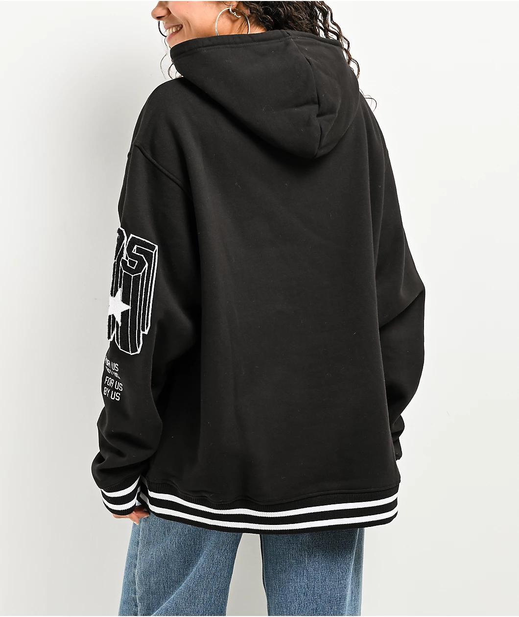 FUBU Chenille Logo Black Hoodie Product Image