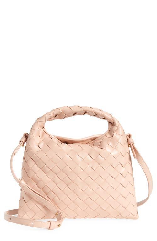 Bottega Veneta Mini Hop Intrecciato Leather Hobo Bag Product Image