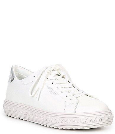 MICHAEL Michael Kors Grove Leather Lace Up Sneakers Product Image