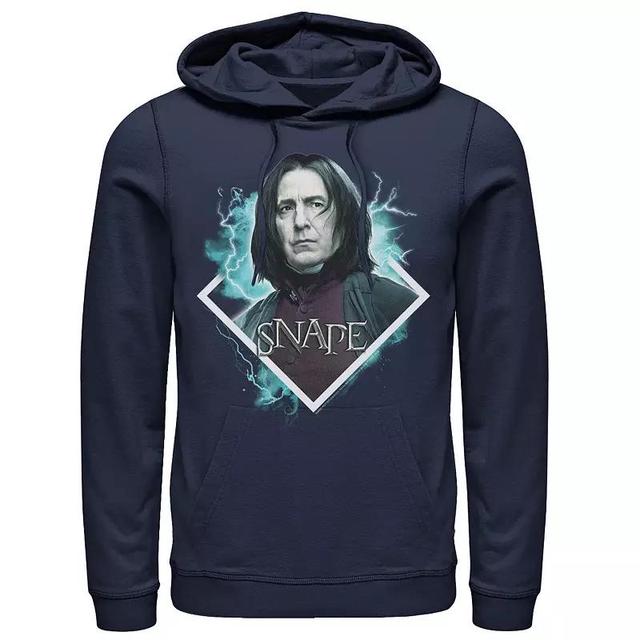 Mens Harry Potter Snape Blue Lightning Character Portrait Graphic Pullover Hoodie Product Image