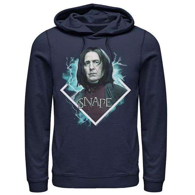 Mens Harry Potter Snape Blue Lightning Character Portrait Graphic Pullover Hoodie Product Image