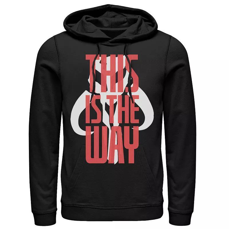 Mens Star Wars The Mandalorian This Is The Way Red Text Overlay Hoodie Product Image