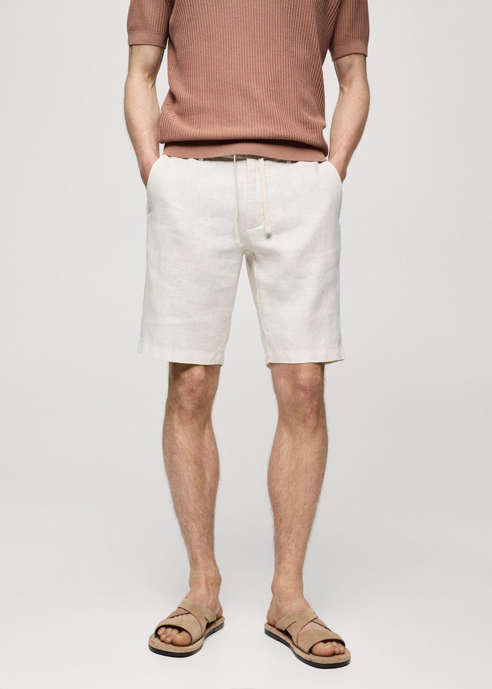 Mango Mens Drawstring Detail Bermuda Shorts Product Image