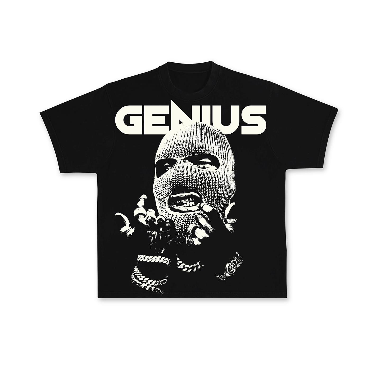 Men's Street Genius Graphic Casual Short Sleeve Cotton T-Shirt Product Image