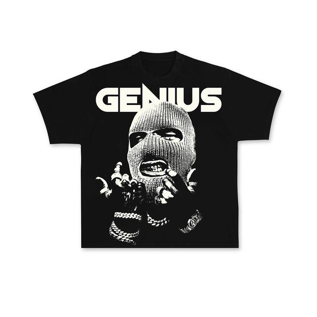 Men's Street Genius Graphic Casual Short Sleeve Cotton T-Shirt Product Image