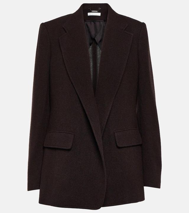 Wool And Cashmere Blazer In Brown Product Image