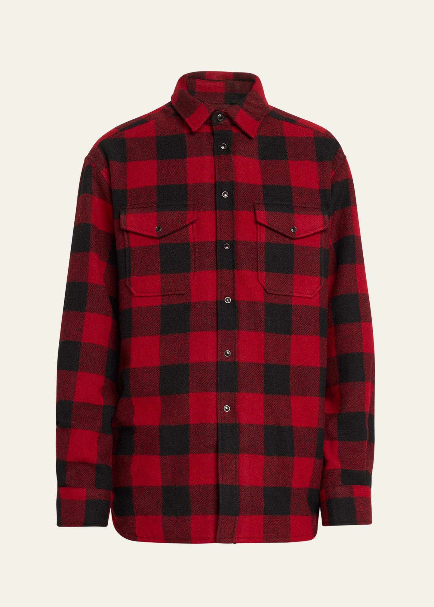 Mens Buffalo Plaid Flannel Sport Shirt Product Image