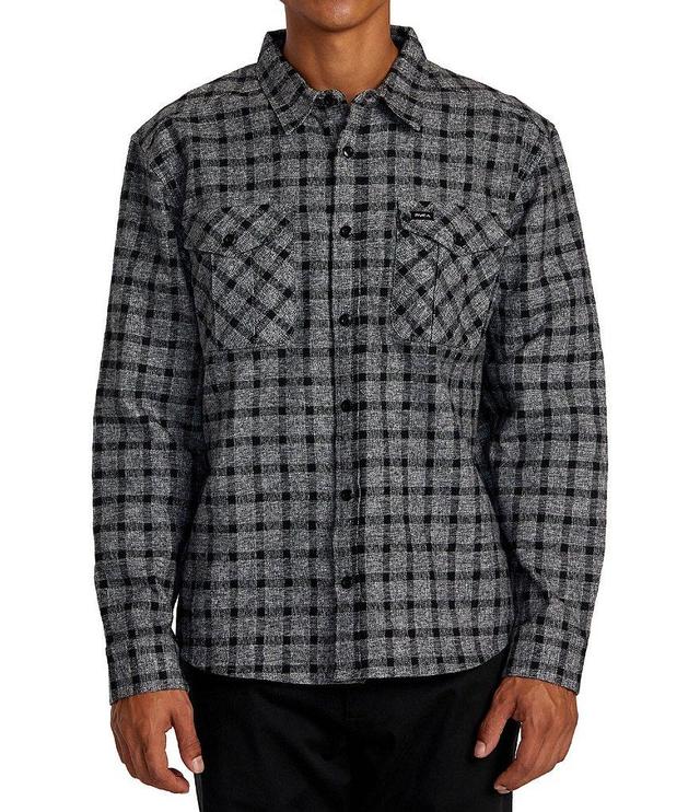 RVCA Hughes Long Sleeve Plaid Flannel Shirt Product Image