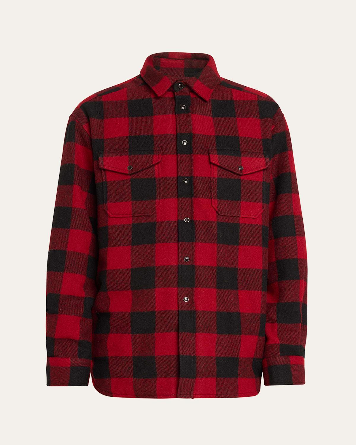 Mens Buffalo Plaid Flannel Sport Shirt Product Image