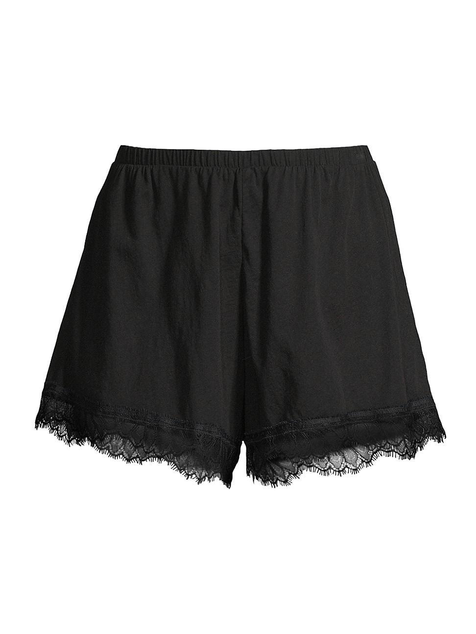 Womens Elasticized Lace Shorts Product Image