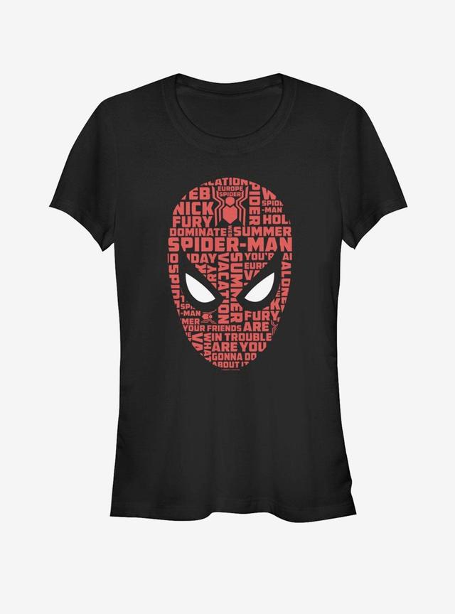 Marvel Spider-Man Far From Home Spider Word Face Girls T-Shirt Product Image