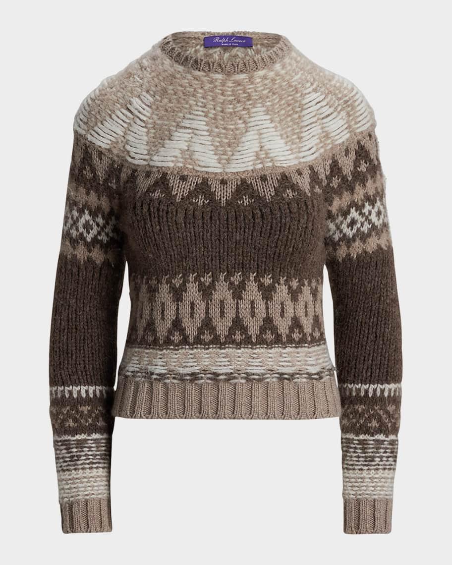 Jacquard-Knit Cashmere-Blend Sweater Product Image