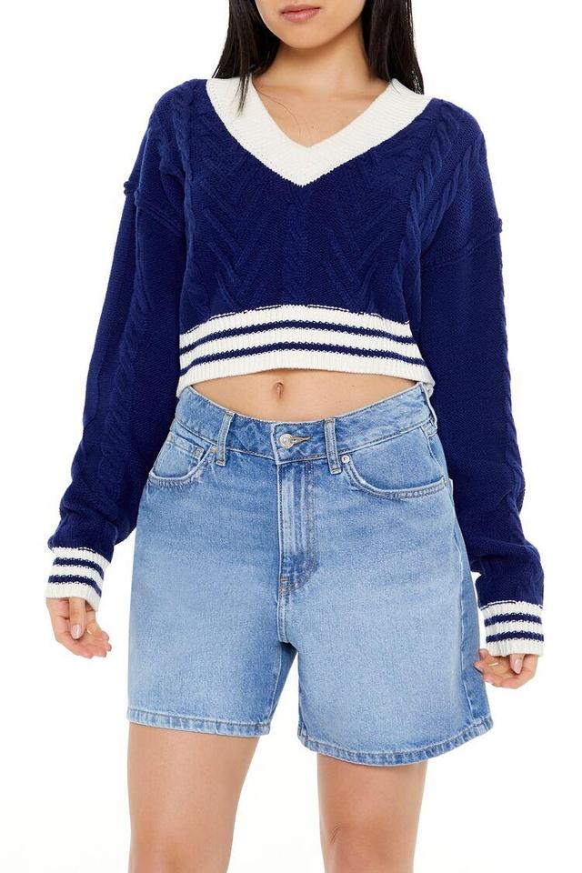 Cropped Cable Knit Sweater | Forever 21 Product Image