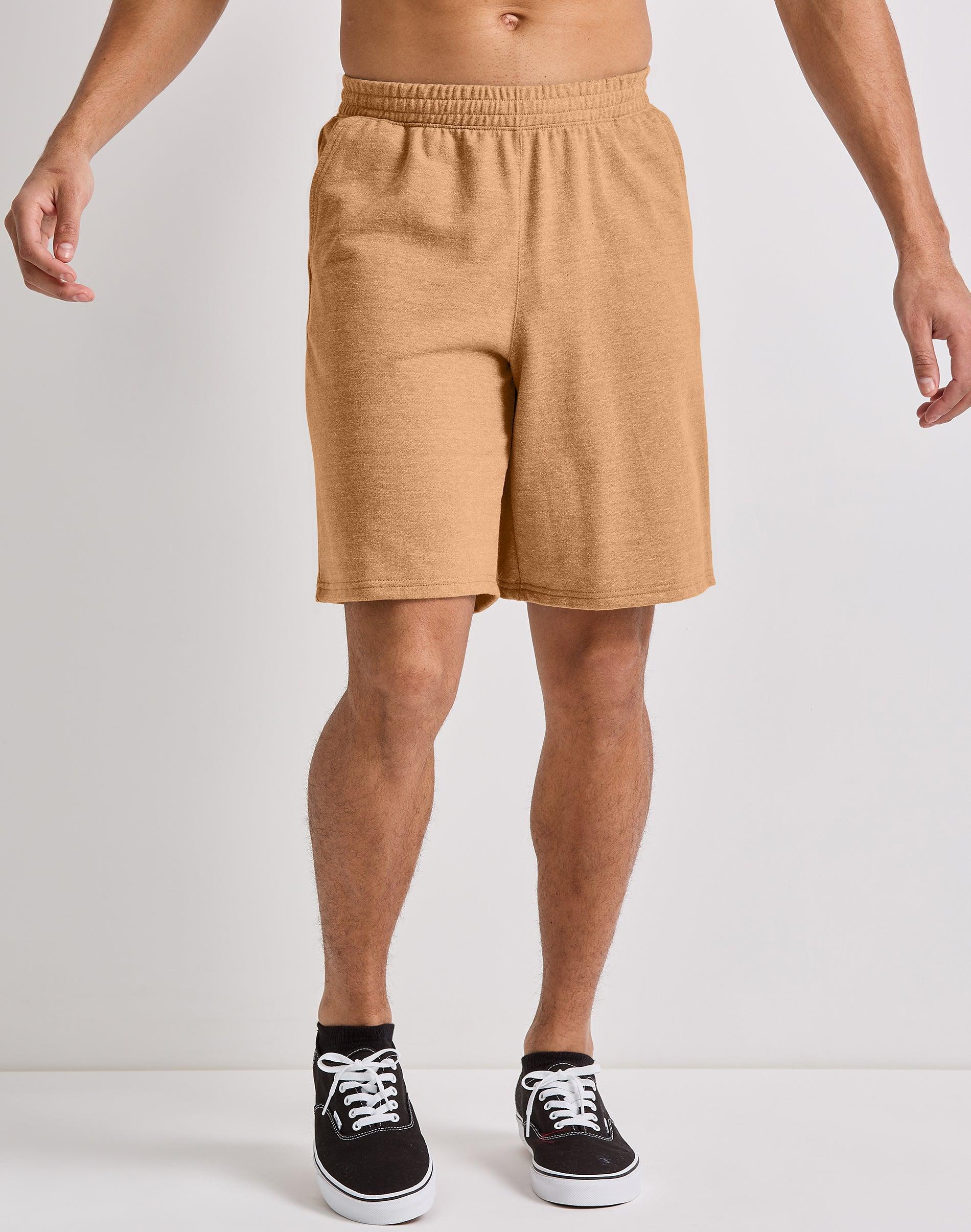 Mens Hanes Tri-Blend French Terry Sweat Shorts Cactus Pe Grey Product Image