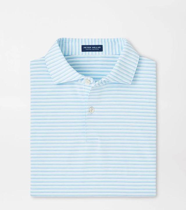 Peter Millar Mens Milton Performance Jersey Polo | Color: Blue Frost | Size: L Product Image