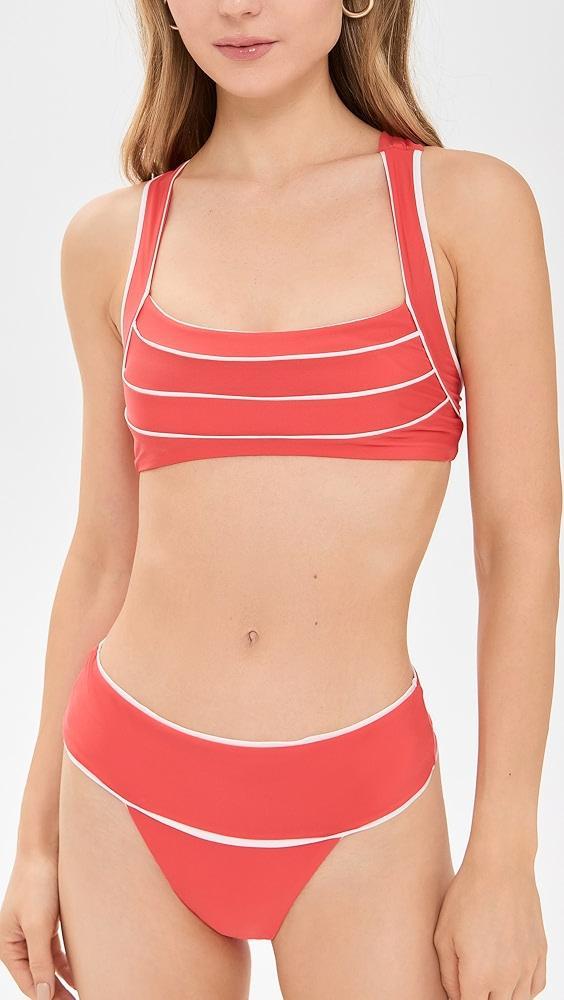 PQ Swim Banded High Waist Bikini Bottoms | Shopbop Product Image