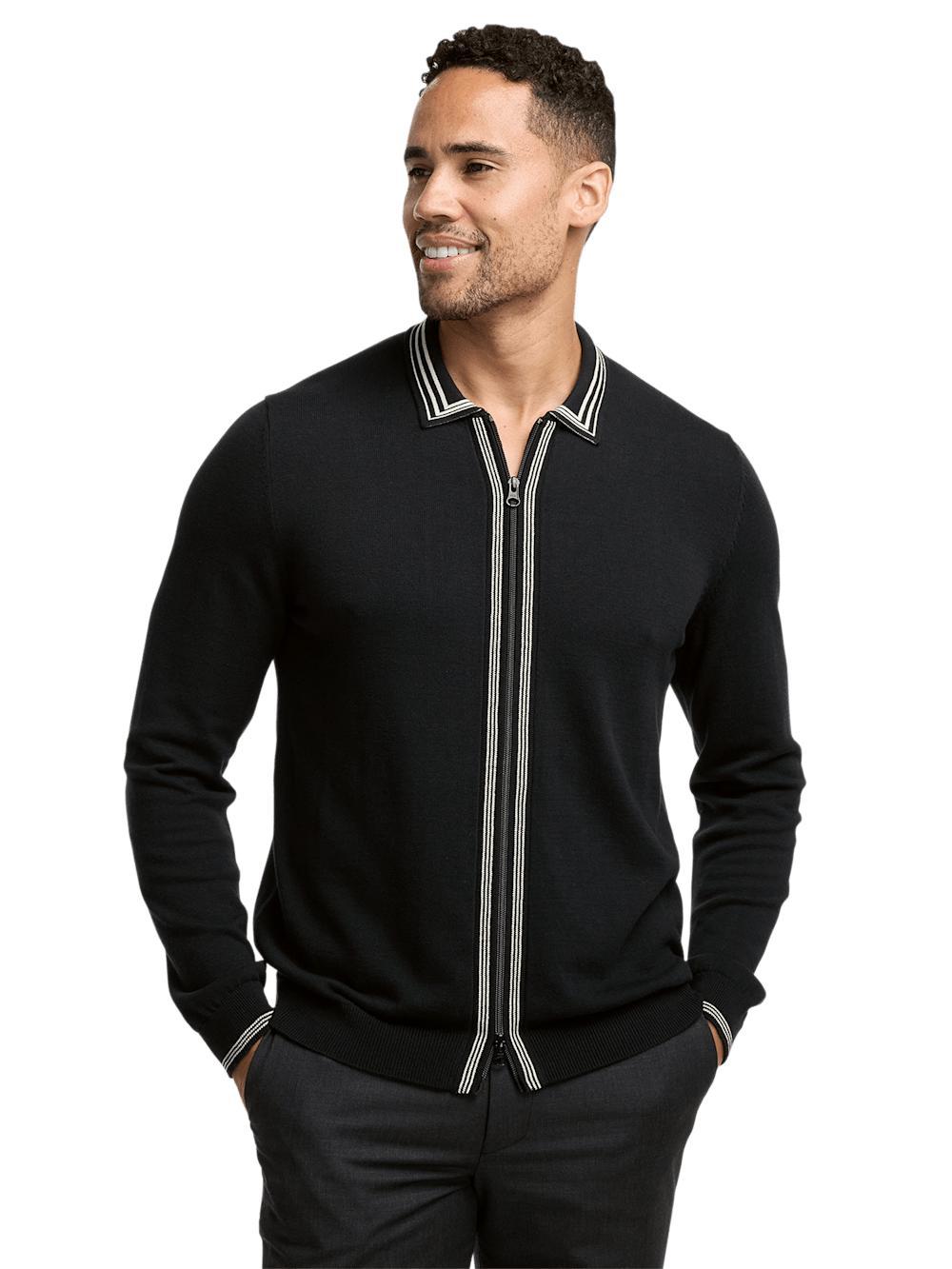 Cotton Full Zip Polo Product Image