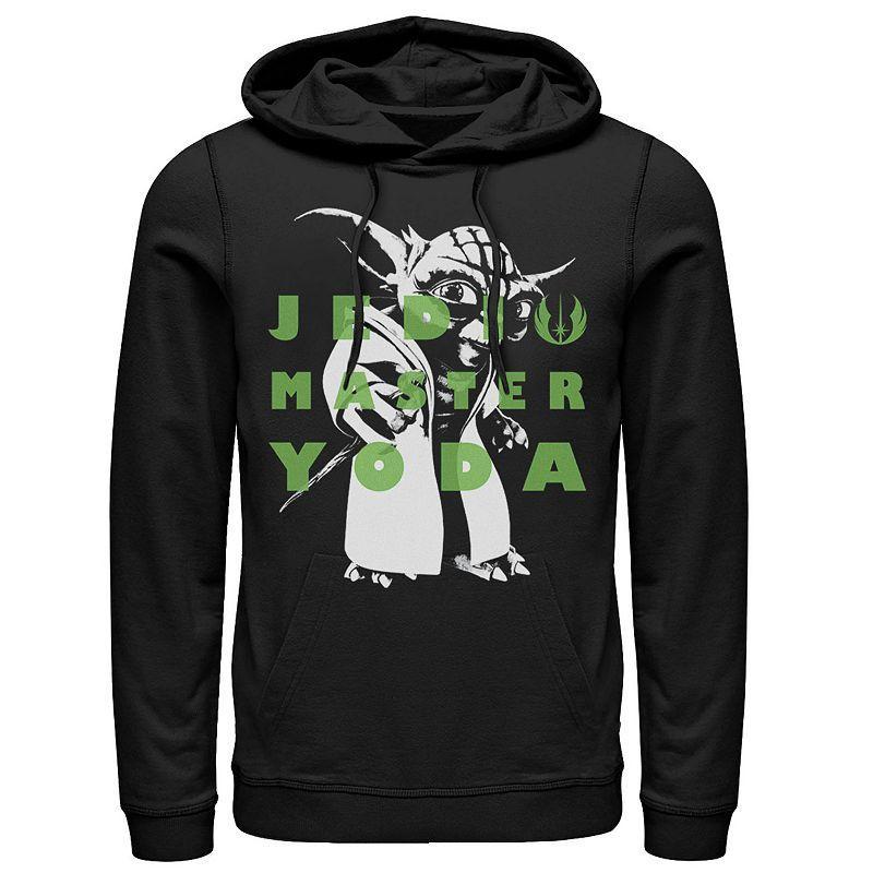 Mens Star Wars: Clone Wars Yoda Jedi Master Text Overlay Hoodie Product Image