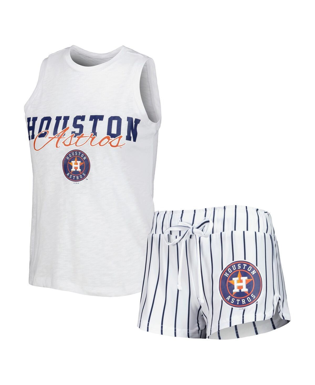 Womens Concepts Sport White Houston Astros Reel Pinstripe Tank Top and Shorts Sleep Set Product Image