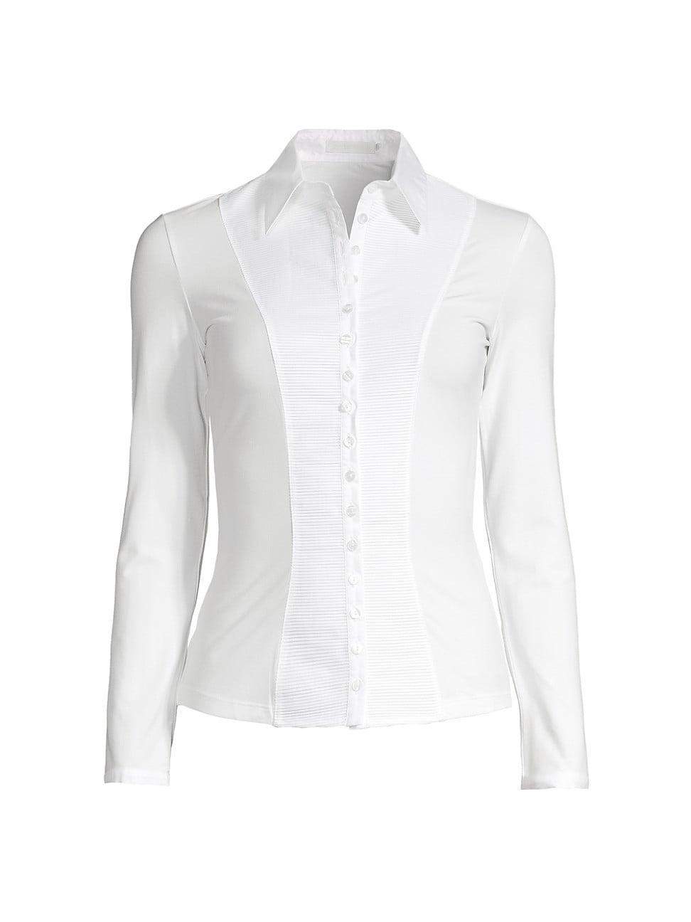 Womens Clodie Pleated Jersey Blouse Product Image