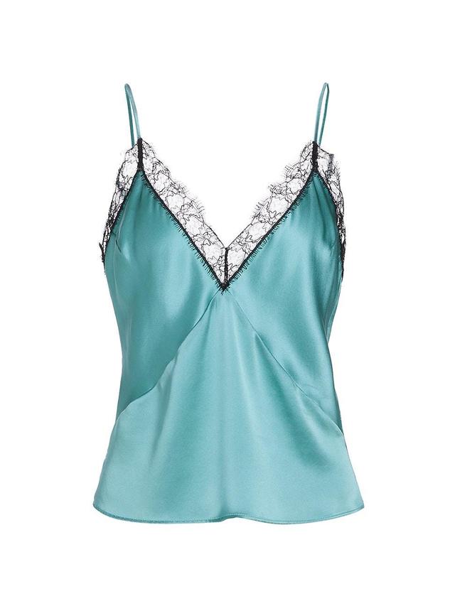 Womens Lace Inset Silk Cami Product Image