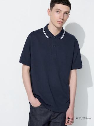 Mens Dry Pique Polo Shirt (Tipping Collar) with Quick-Drying Navy Medium UNIQLO US Product Image