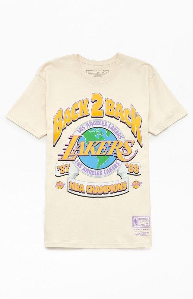 Mitchell & Ness Men's Back To Back LA Lakers T-Shirt Product Image