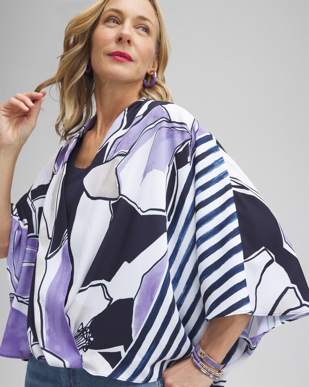 Floral Surplice Poncho Product Image