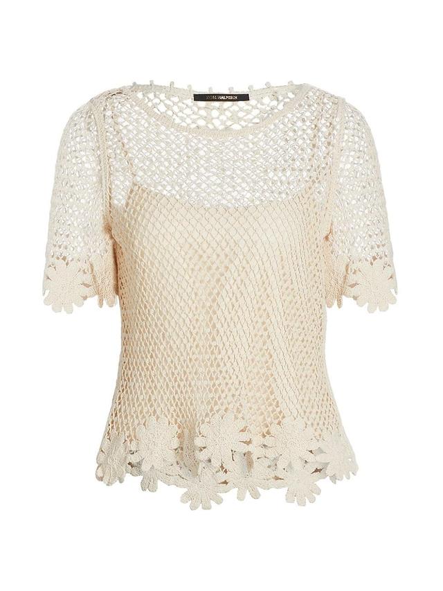 Womens Sabine Crochet Blouse Product Image