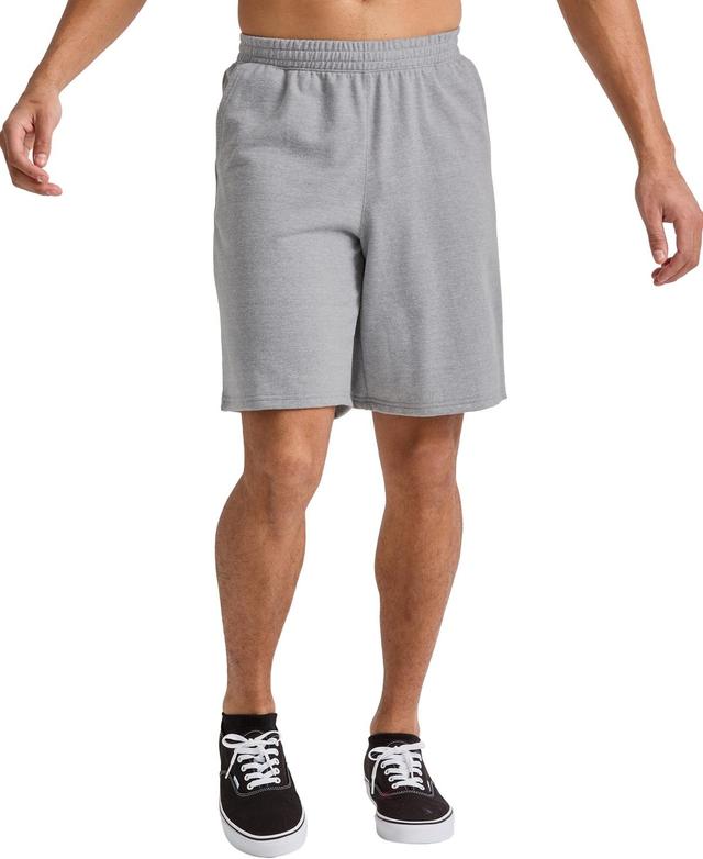 Mens Hanes Tri-Blend French Terry Sweat Shorts Cactus Pe Grey Product Image