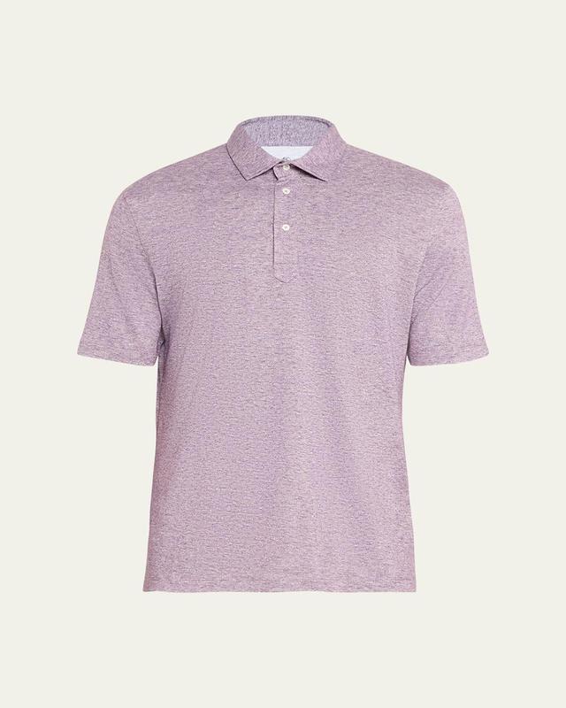 Mens Cotton-Linen Melange Polo Shirt Product Image