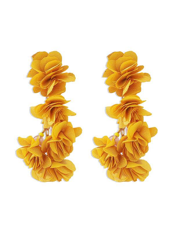 Flower Shape Drop Earrings Earrings Accessories Product Image