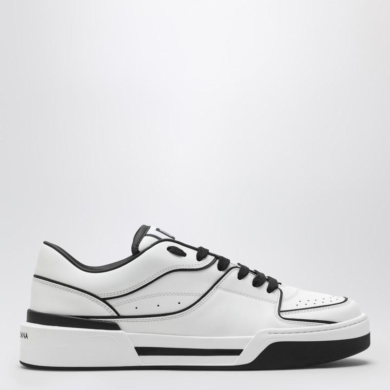 Dolce&gabbana New Roma White/black Leather Low Sneaker Men Product Image