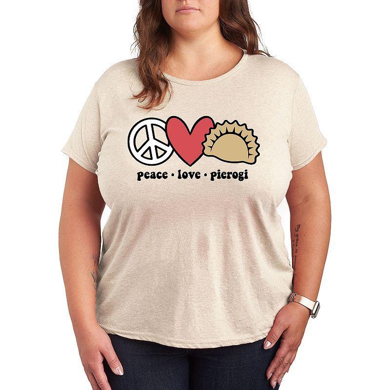 Plus Peace Love Pierogi Graphic Tee, Womens Product Image